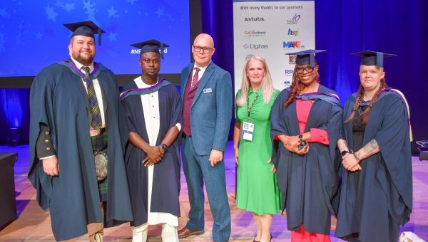 L-R: Drew McLaren, Daniel Akpesiri Vote, Andy Shenstone, Louise Adamson, Adaora Ogbu and India Lambley