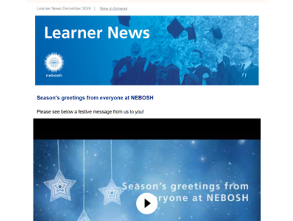 NEBOSH Learner Newsletter December 2024